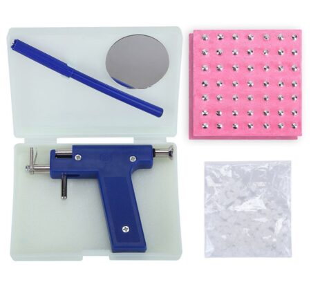 Professional Stainless Steel Ear Nose Body Piercing Kit ( 96 Shots)