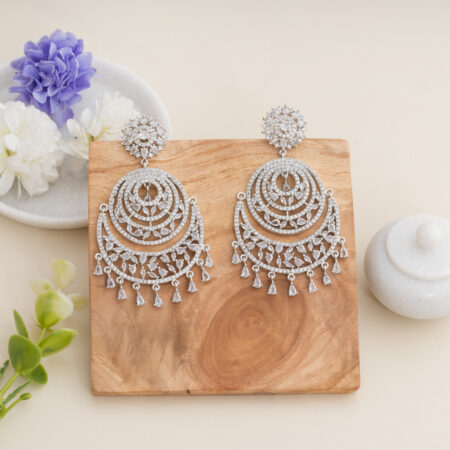 Chandbali CZ American Diamond (White)