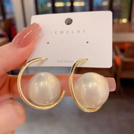 Mother of Pearl Hoop Earrings
