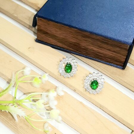 Eden Ear Studs (Emerald Green)
