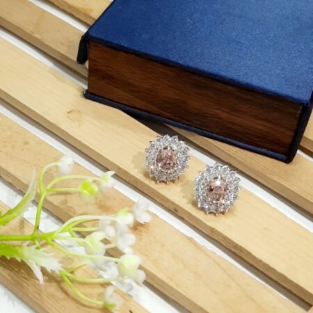 Eden Ear Studs (Sapphire Pink)