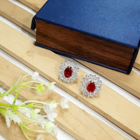 Eden Ear Studs (Ruby Red)