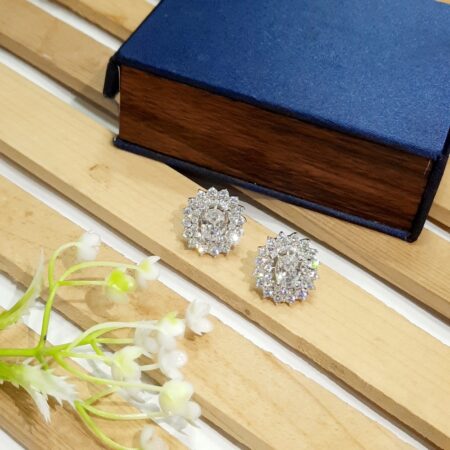 Eden Ear Studs (Crystal White)