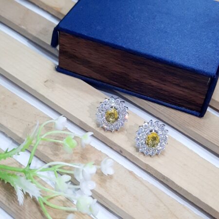 Eden Ear Studs (Sapphire Yellow)