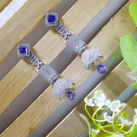 Serenity Shimmer Long Earrings (Lavender)