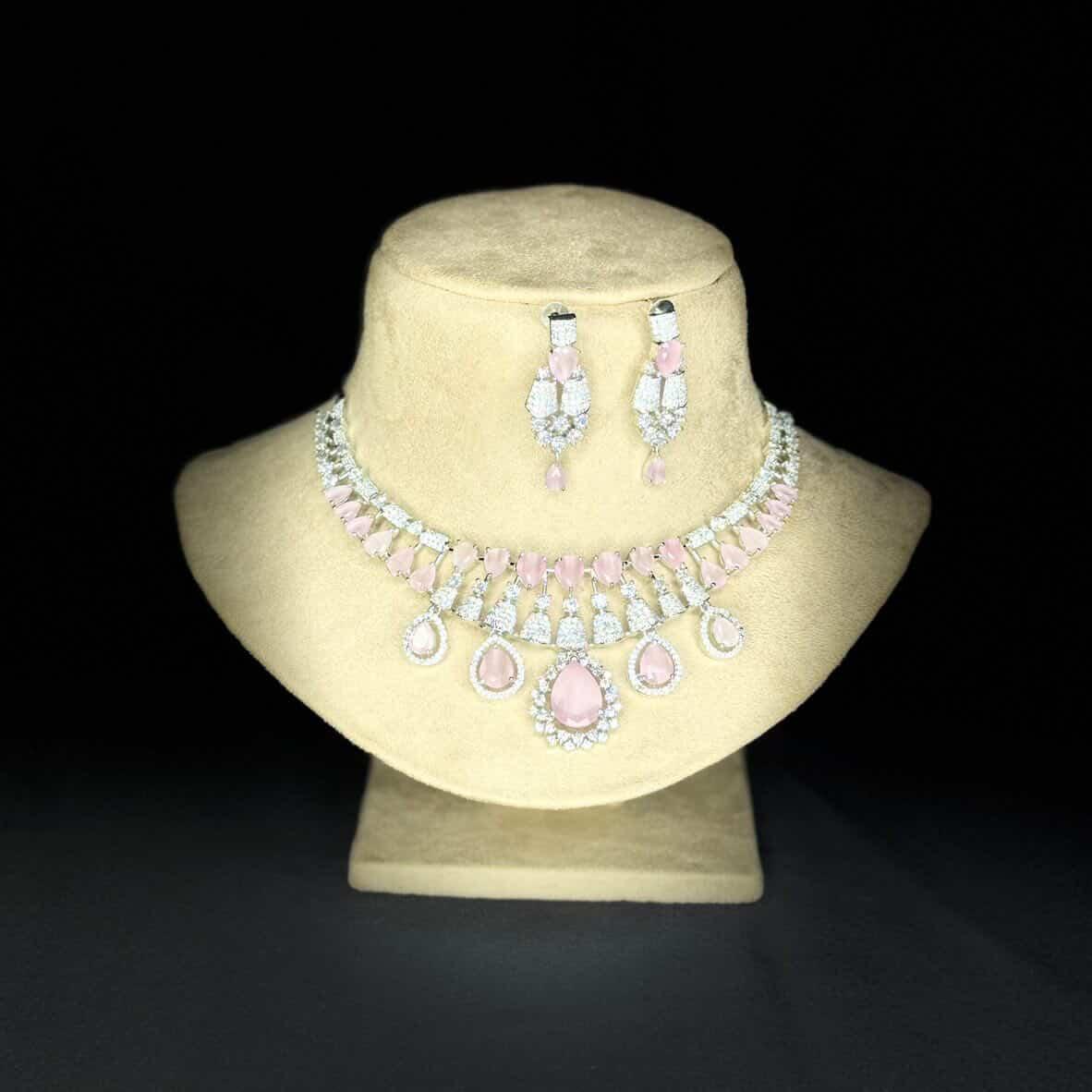 Classic Contemporary Aesthetic American Diamond Necklace Set - Image 4