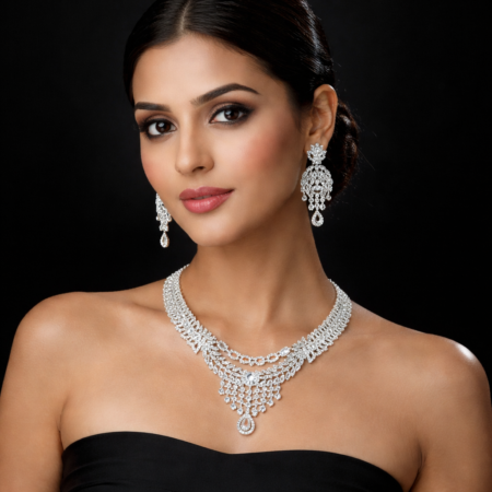 Party Wear AD Necklace Set